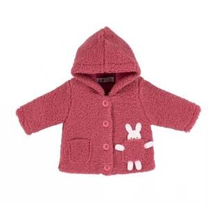 NEW EMC baby's teddy fabric jacket in mauve